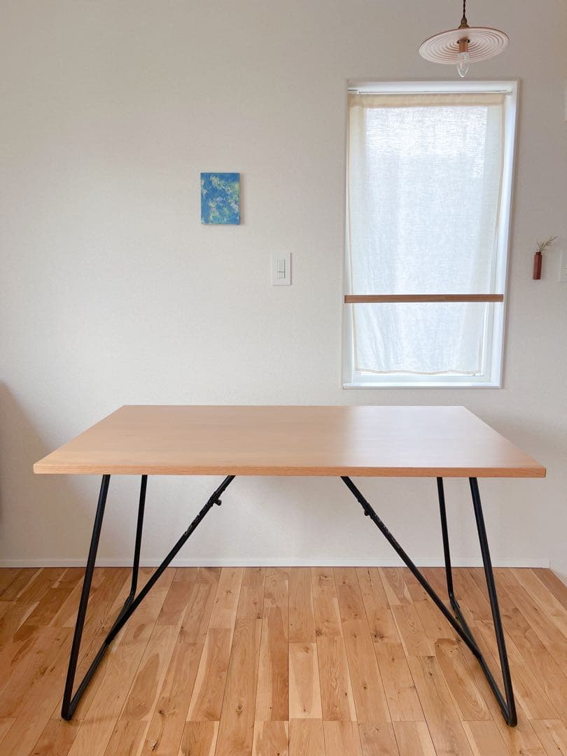 無印良品　木製折りたたみテーブル　オーク　幅120cm