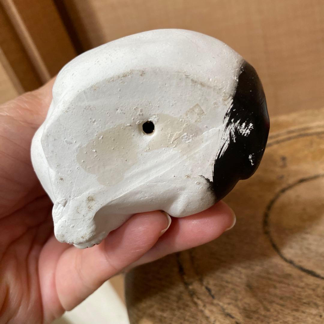 伏見人形　レア　パンダ　2体セット　犬　土人形　郷土玩具　置物