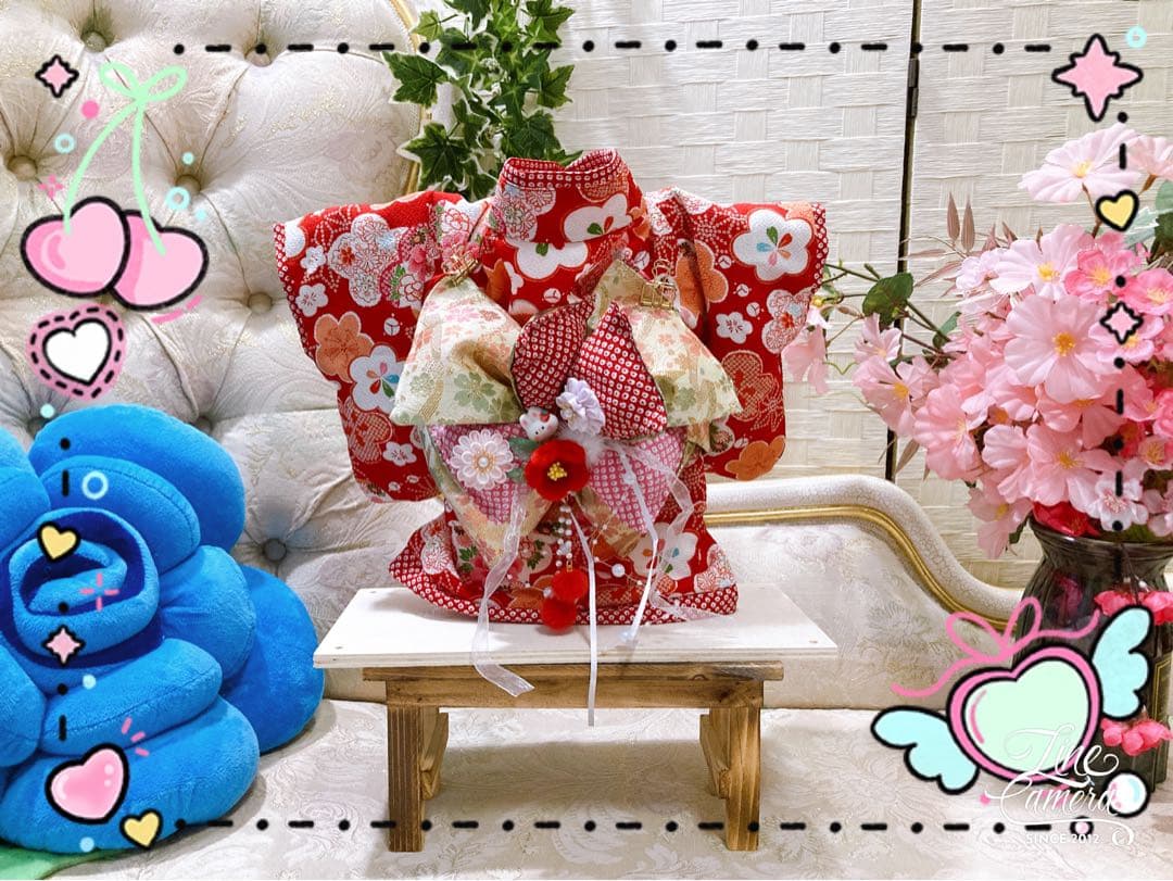 B388.pon2pan2☆犬オーダー☆お引きずりお着物☆犬2ウェイお着物