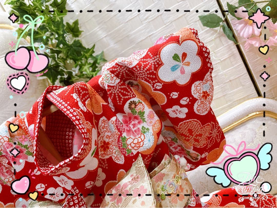 B388.pon2pan2☆犬オーダー☆お引きずりお着物☆犬2ウェイお着物