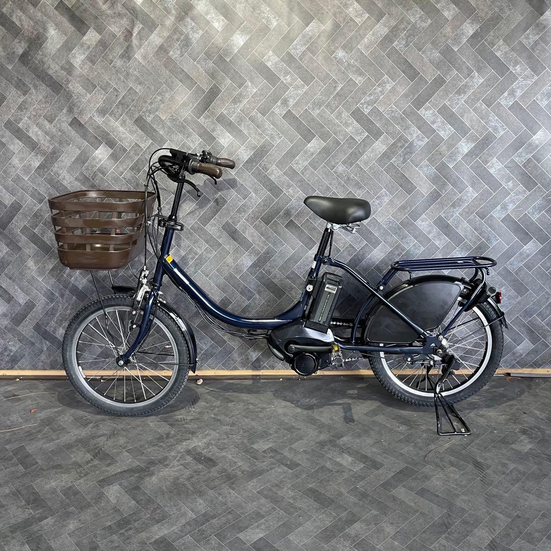 Bridgestone 電動アシスト自転車 ネイビー 前面バスケット付き