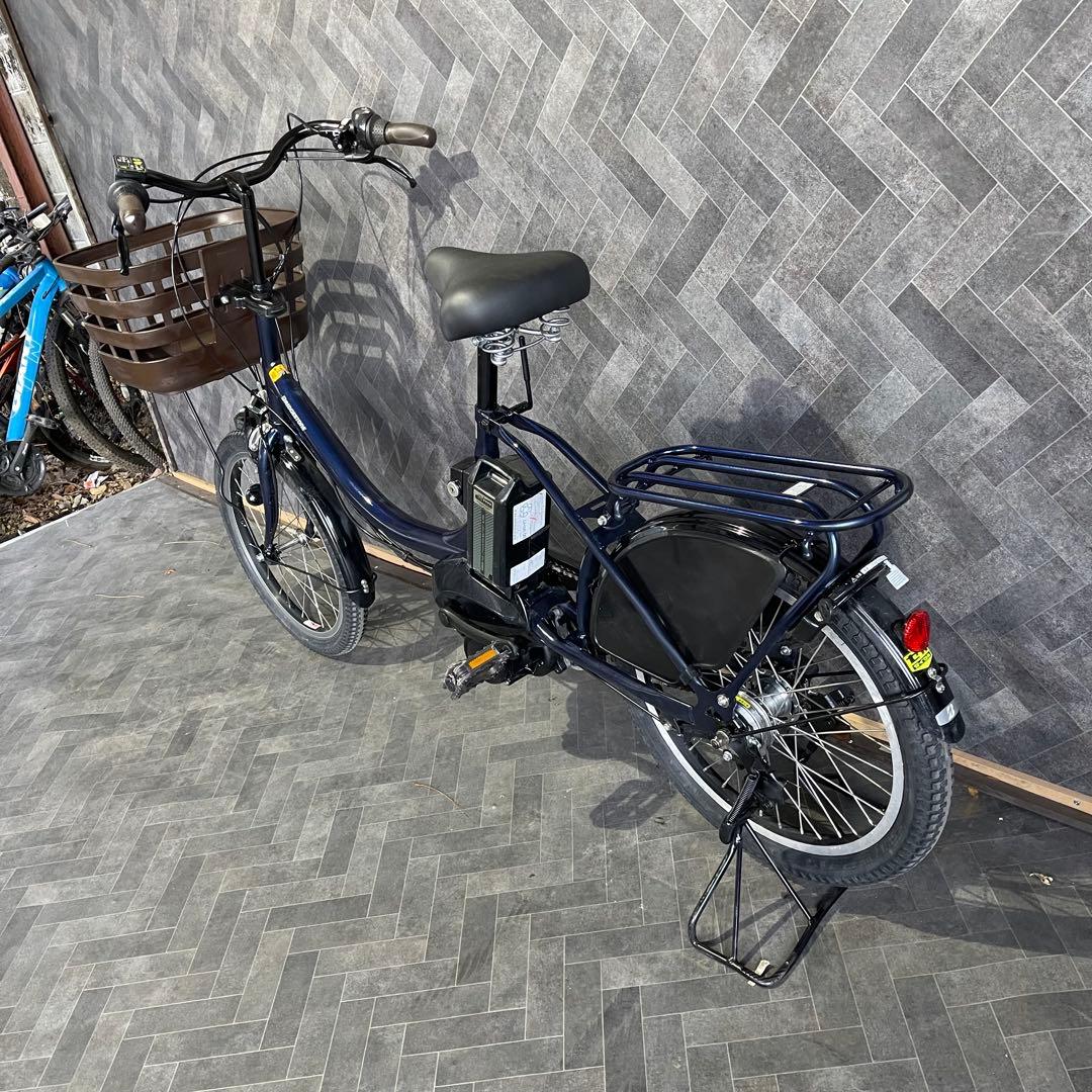 Bridgestone 電動アシスト自転車 ネイビー 前面バスケット付き