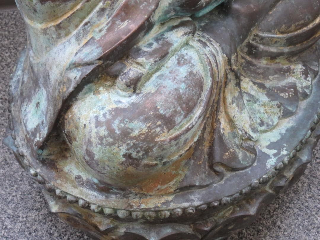 仏教美術　大明永楽年施　古銅　青銅　鍍金　座像　仏像