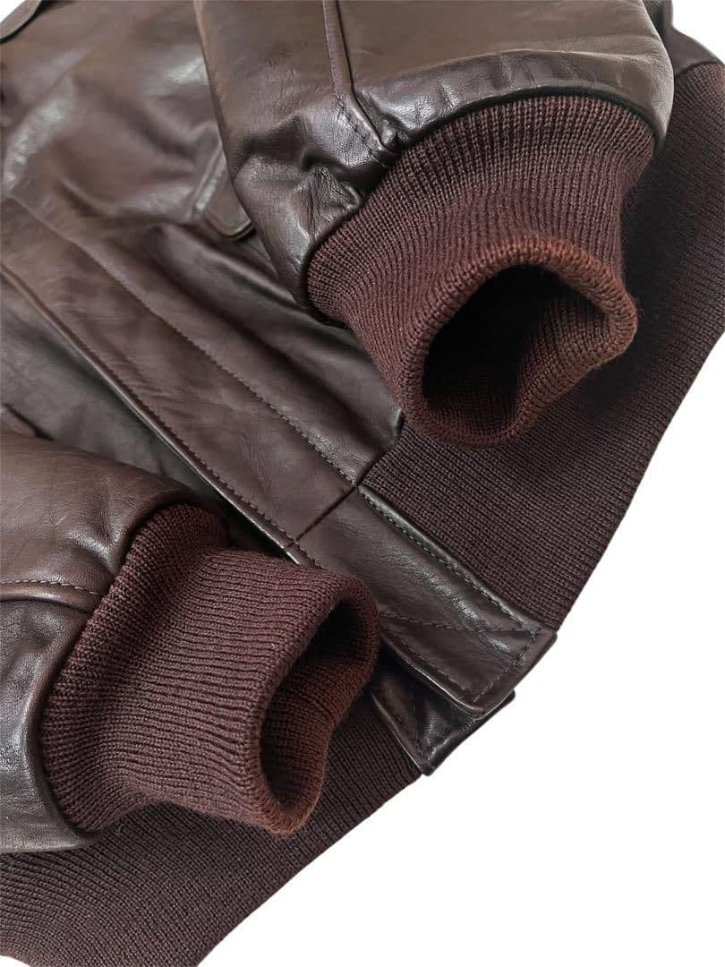 名作　MADE IN USA　A-2レザーフライトジャケット ビンテージ