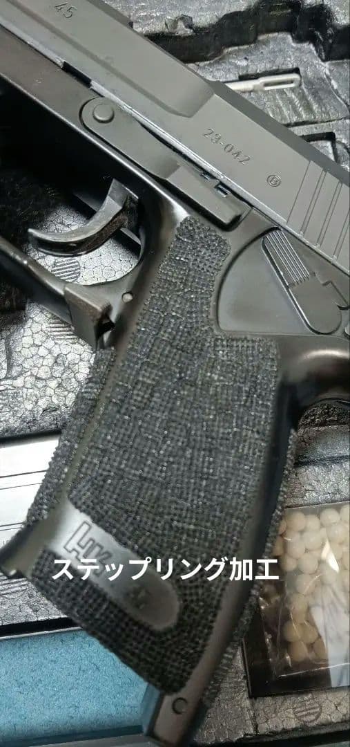 カ*レ様 静音&ステップリング・カスタム SOCOM Mk23 固定ガスガン 東