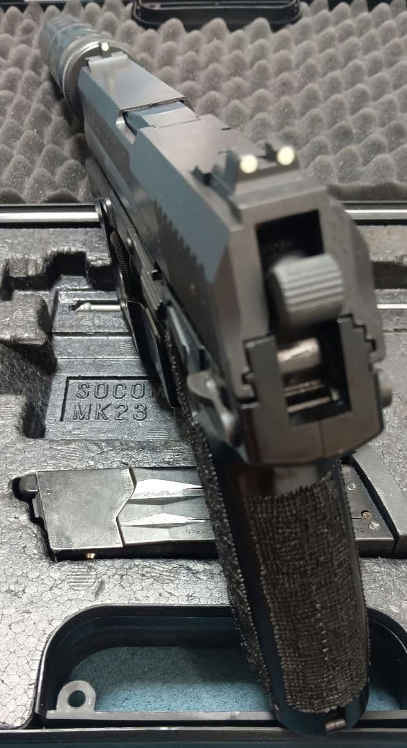 カ*レ様 静音&ステップリング・カスタム SOCOM Mk23 固定ガスガン 東