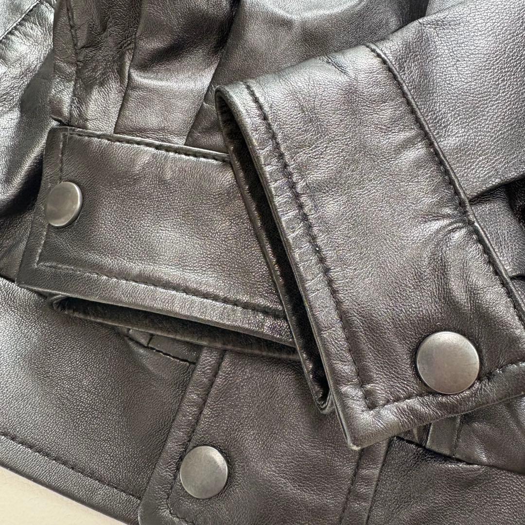 【極美品】BALMAIN PARIS ラムレザー ジャケット M ブラック