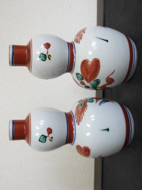 北出塔次郎　色絵酒瓶　共箱　M1508