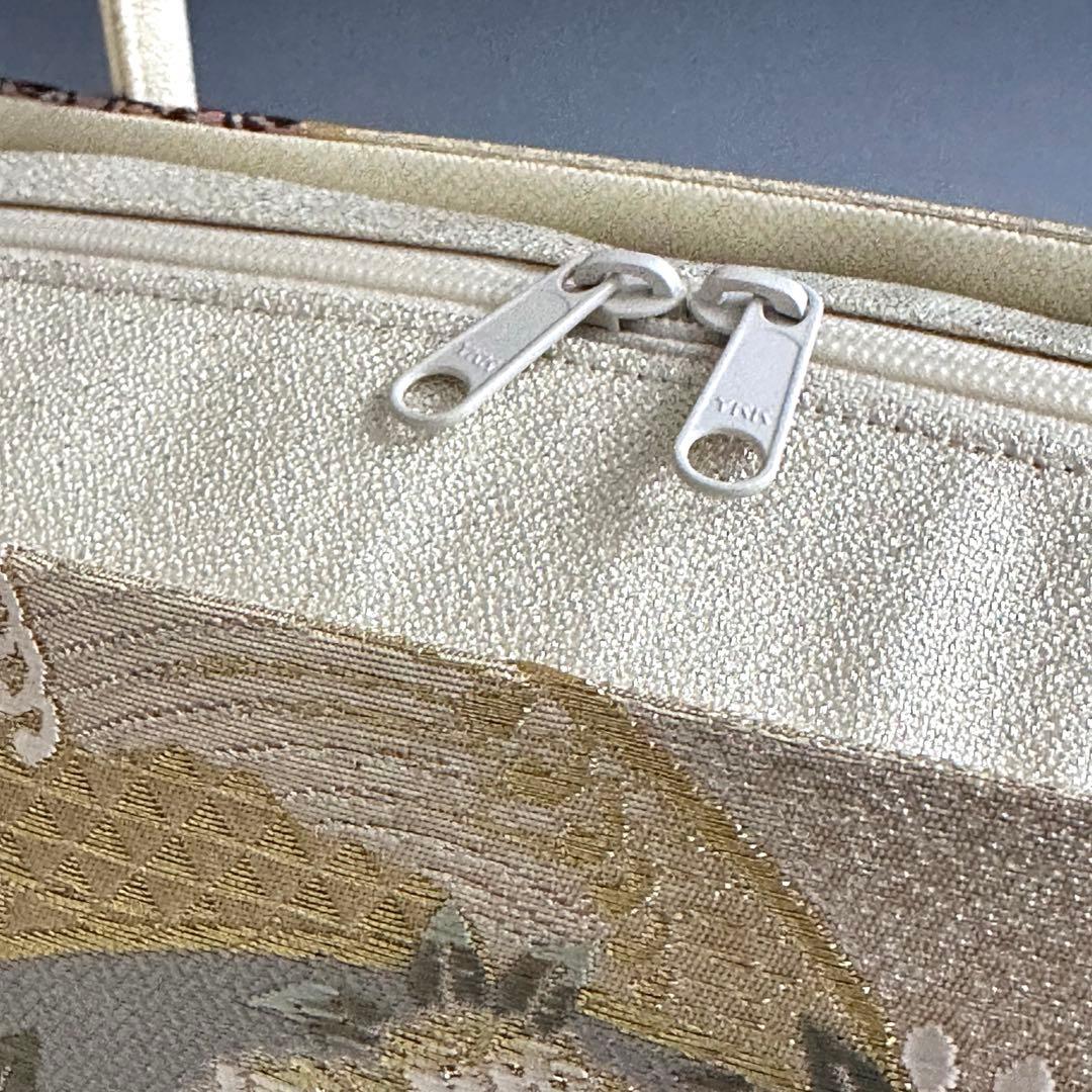 新品未使用 ！！特別セール！！京都 西陣 正絹 帯使用 利休バッグ　25119