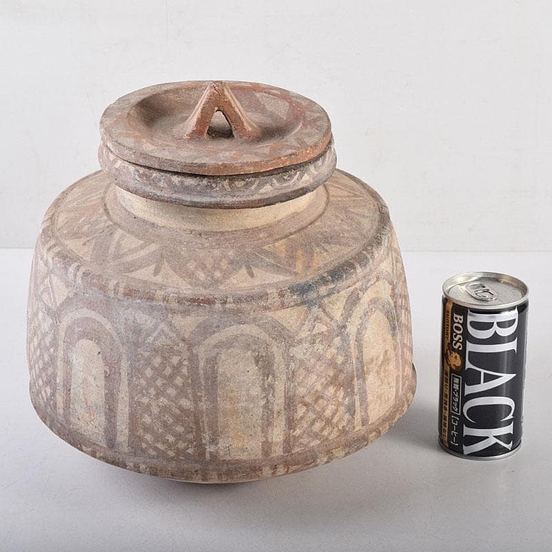 タイ古陶磁　バンチェン土器　アンダーソン土器　彩文土器　蓋壷　C　R8636B