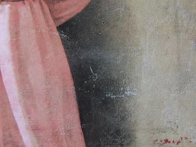 藤井勉、「陽だまり」、希少な額装用画集より、新品高級額装付