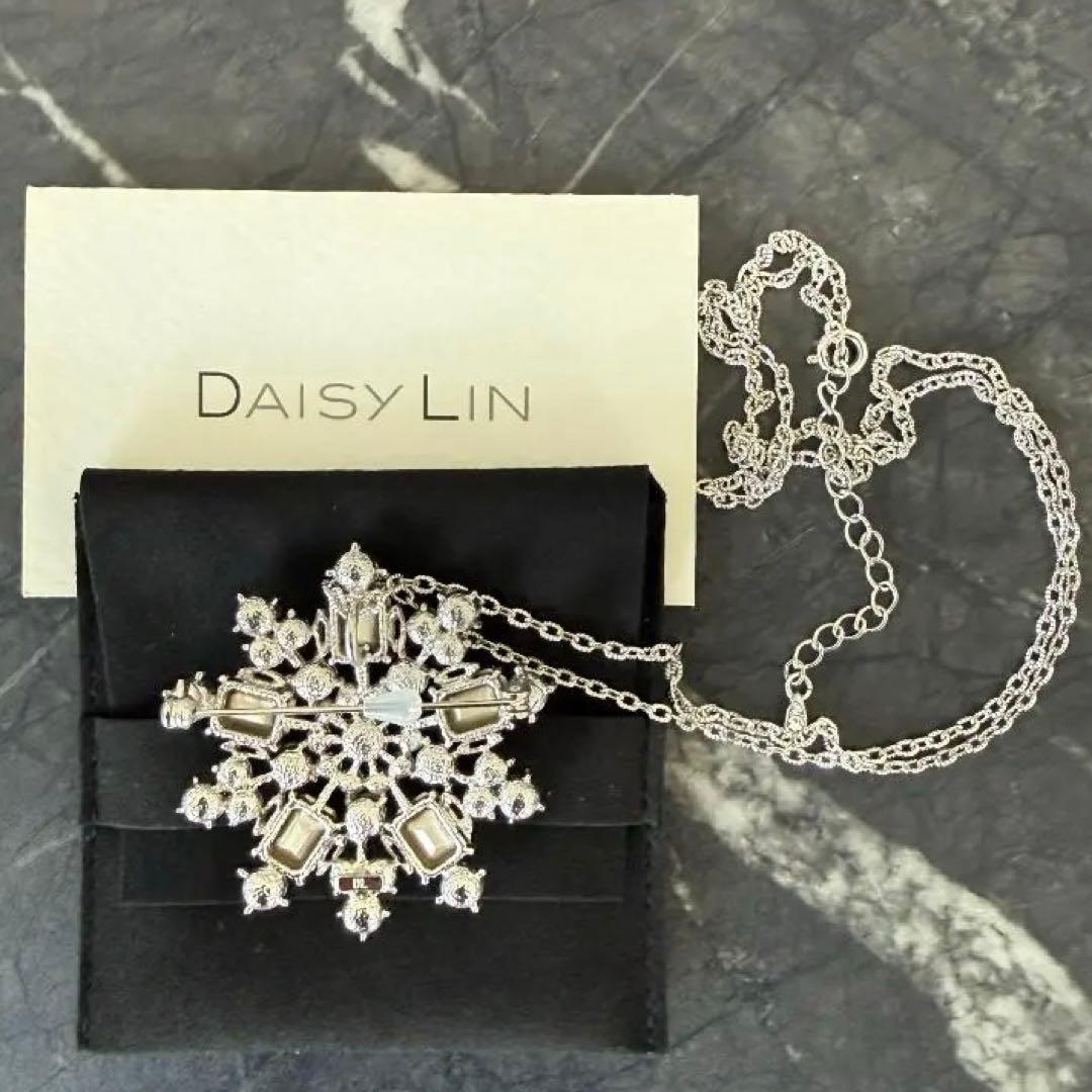 未使用★FOXEYフォクシーDAISY LINパワーストーンブローチ＆ネックレス