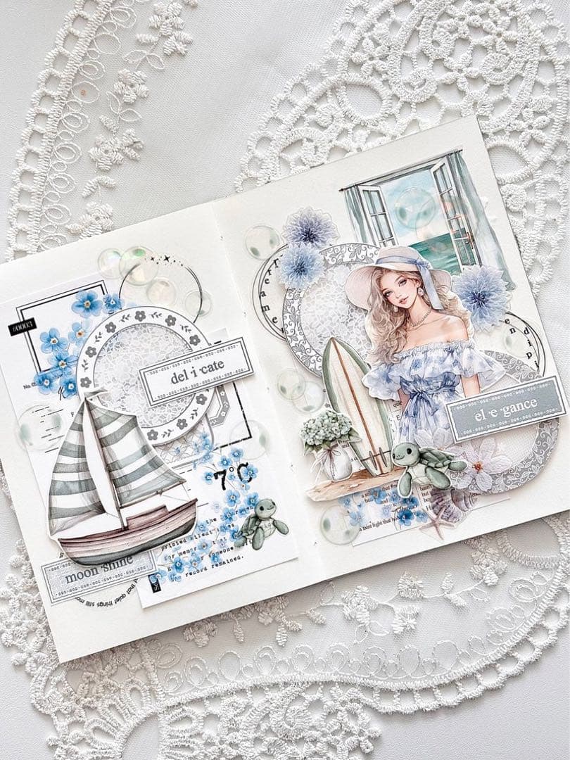 コラージュ素材　紙もの　素材紙　【2547】