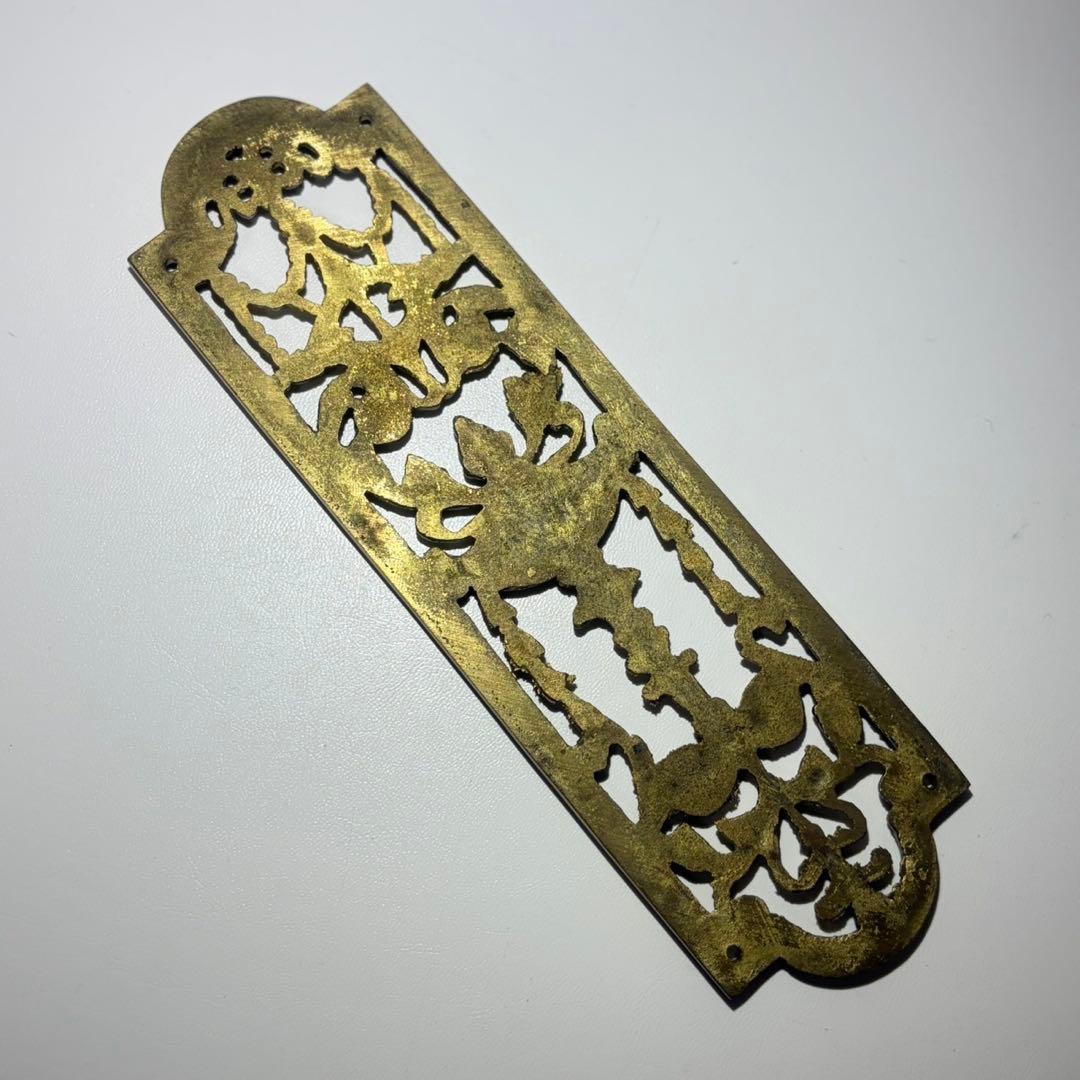 ドアプレート アンティーク フランス　輸入雑貨　ビンテージ 扉 273g 輸入品