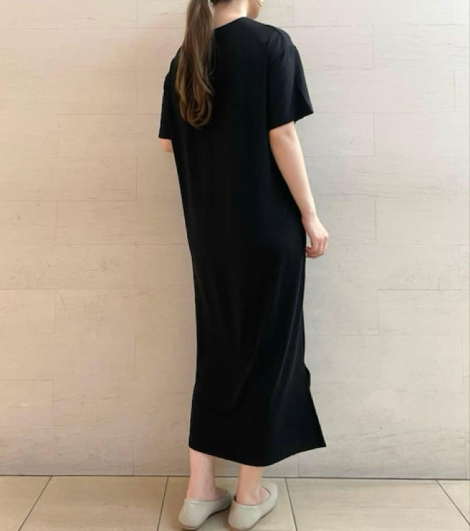 ジェラートピケ　接触冷感　ROBUCHON レーヨンロゴワンピース　ロブション