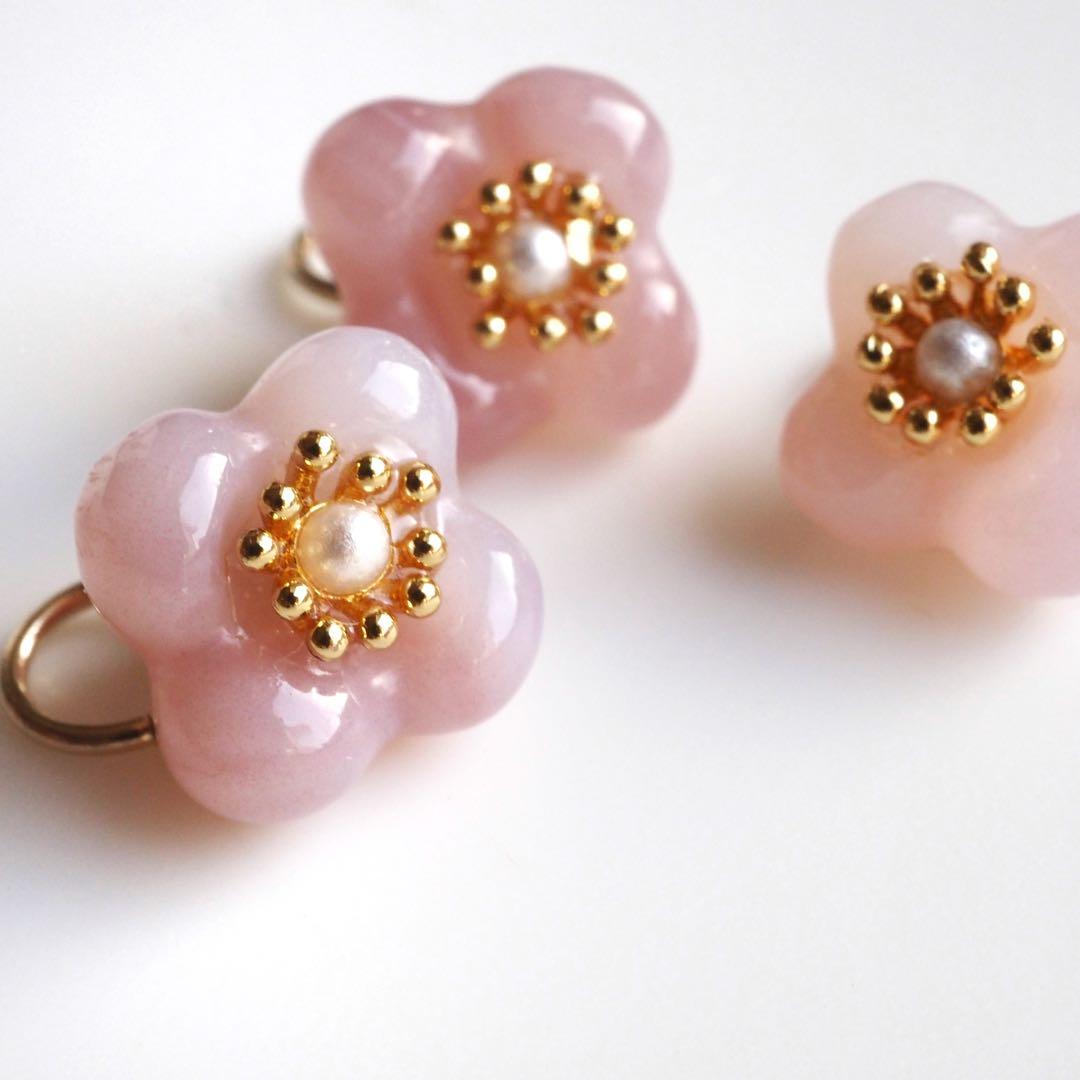 【ほぅ】＊SALE＊彫刻ドロップシェル大粒イヤリング