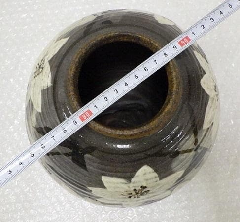 人間国宝 田村耕一 作『鉄線文 花瓶』箱無 師 富本憲吉 検索 加藤土師萌