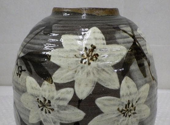 人間国宝 田村耕一 作『鉄線文 花瓶』箱無 師 富本憲吉 検索 加藤土師萌