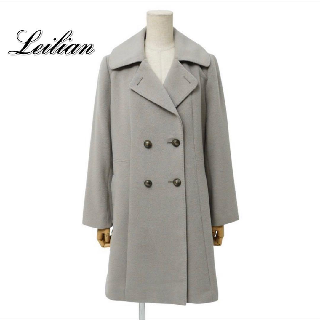 【極美品】Leilian コロンボ ウールアンゴラ ダブルブレストコート