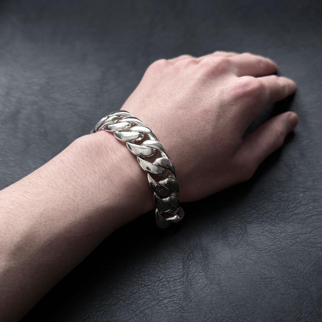 重厚　ヴィンテージ　喜平チェーン　ブレスレット シルバー925刻印あり