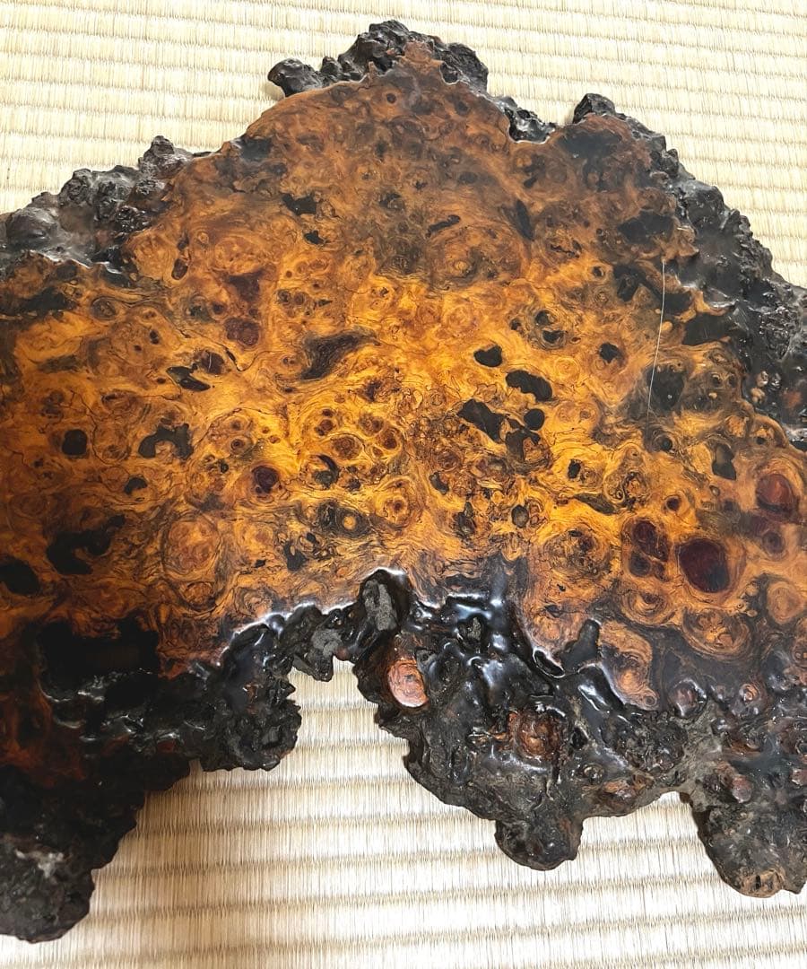 時代古木 花梨 瘤 花台 香台 盆栽台 平台 62㎝