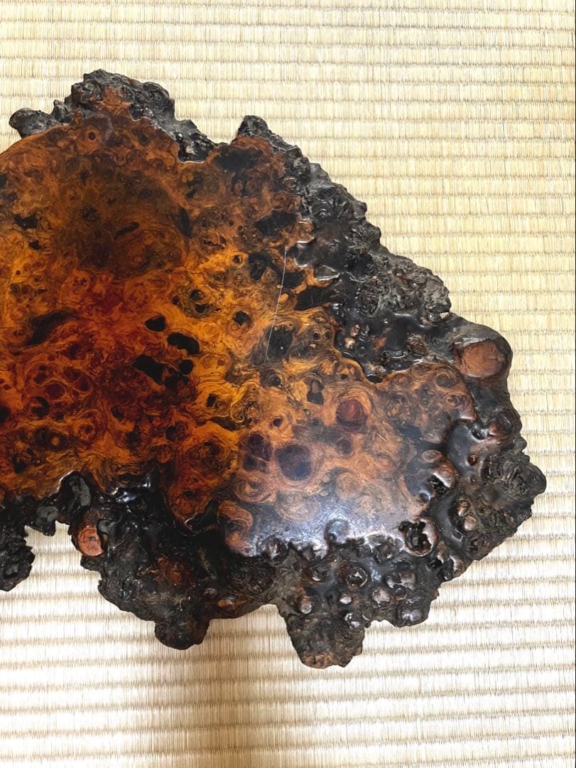 時代古木 花梨 瘤 花台 香台 盆栽台 平台 62㎝