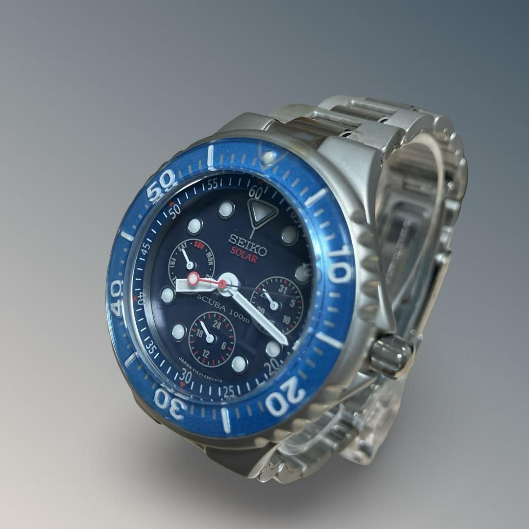 【未使用】SEIKO SCUBA 腕時計 スキューバ ソーラー ダイバー