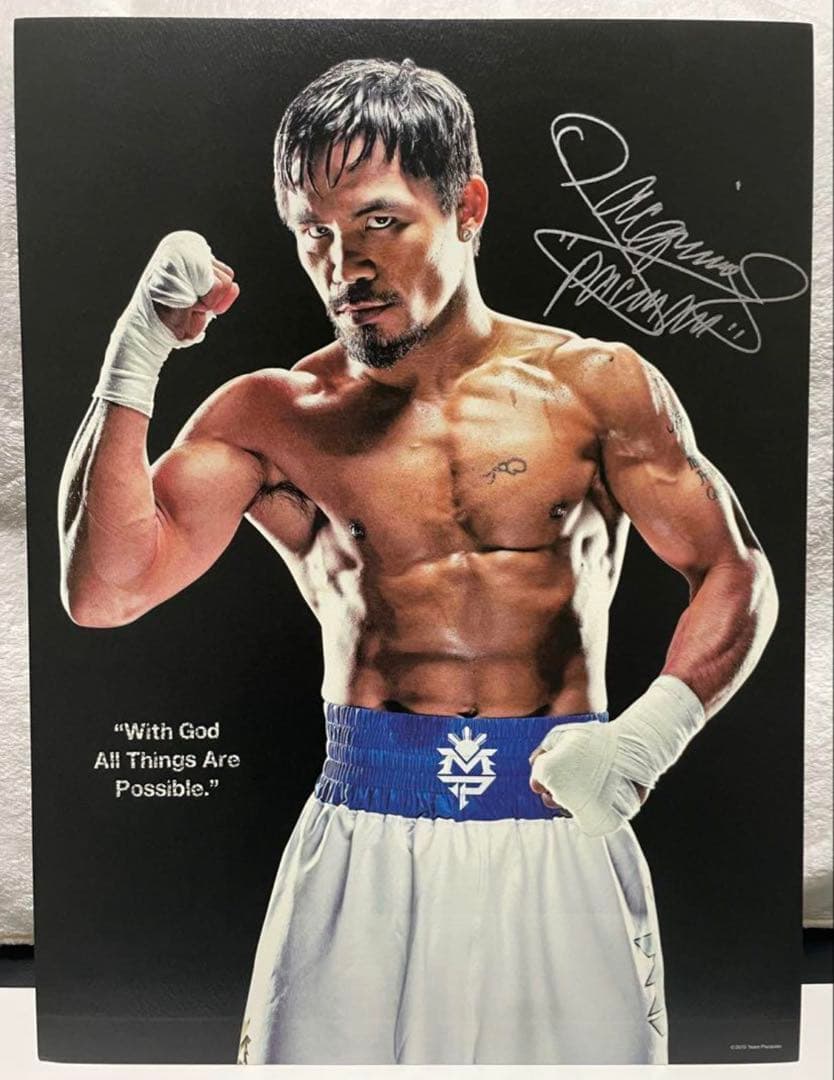 激レア　パッキャオ　ポスター6枚 セットアルバム　直筆サイン入り