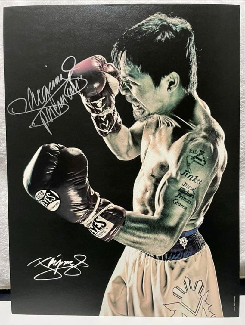 激レア　パッキャオ　ポスター6枚 セットアルバム　直筆サイン入り