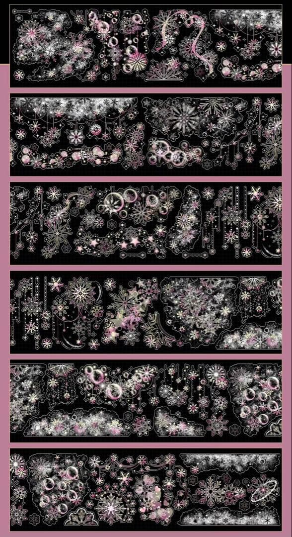 【7927】海外　マステ　5m巻売り貝殻銀　マスキングテープ　カッティング　桜雪