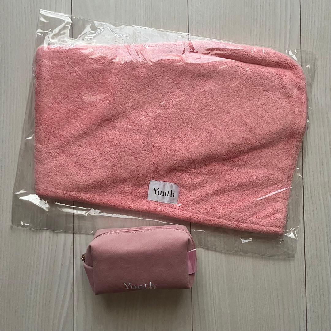 Yunth ヘアドライタオル　ポーチ