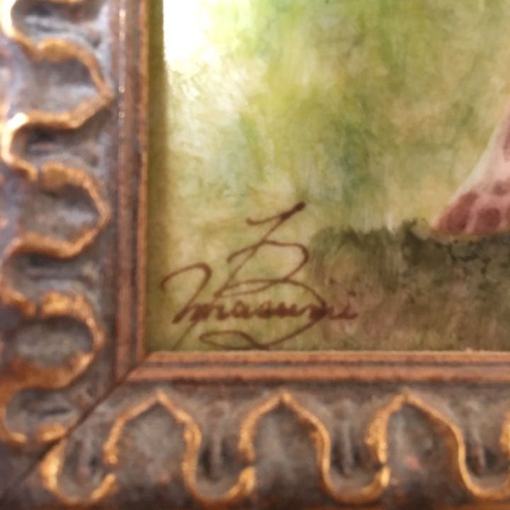 マスミアート陶板画 犬 オーダー額付き