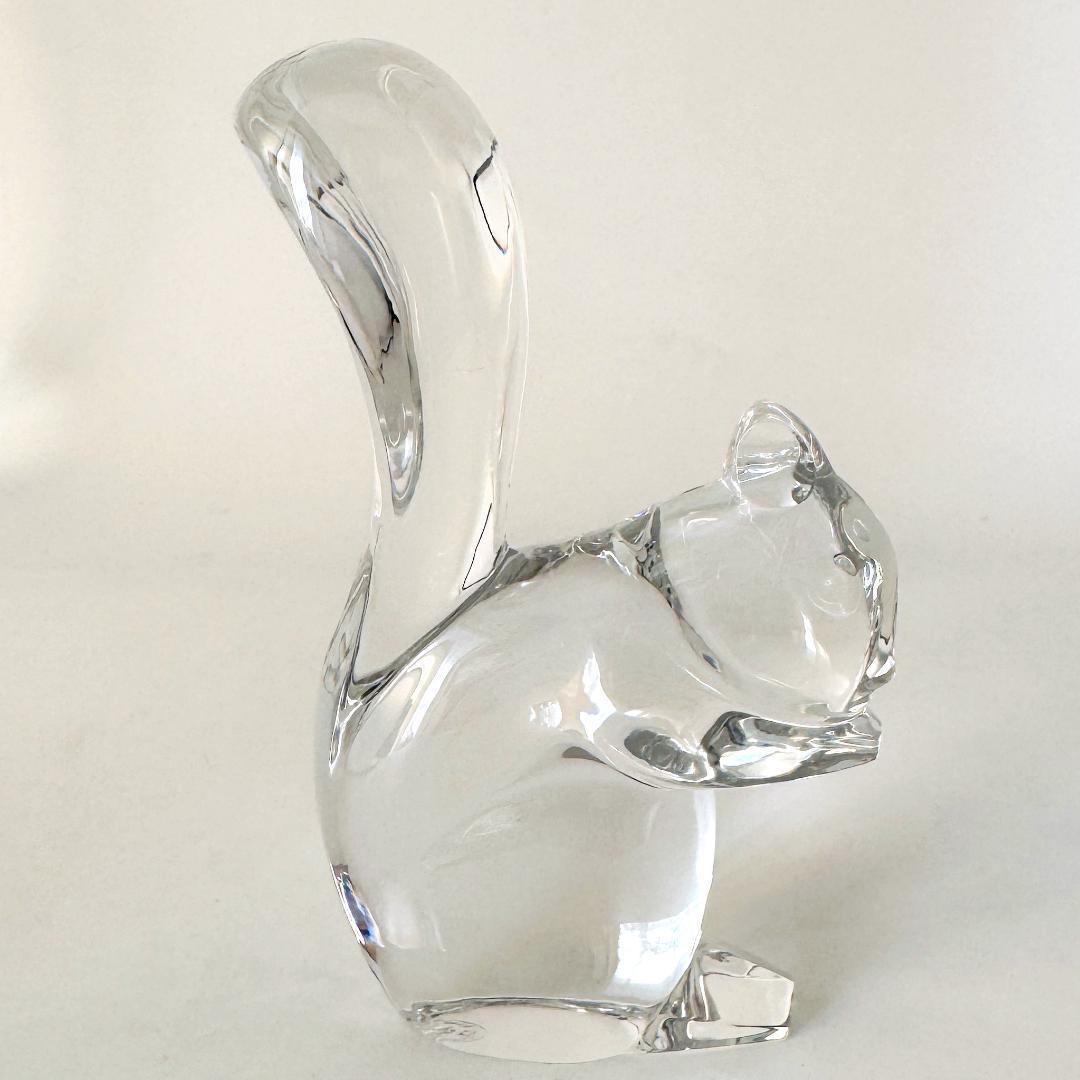 【バカラ】動物 リス 置物 インテリア★美品★金運