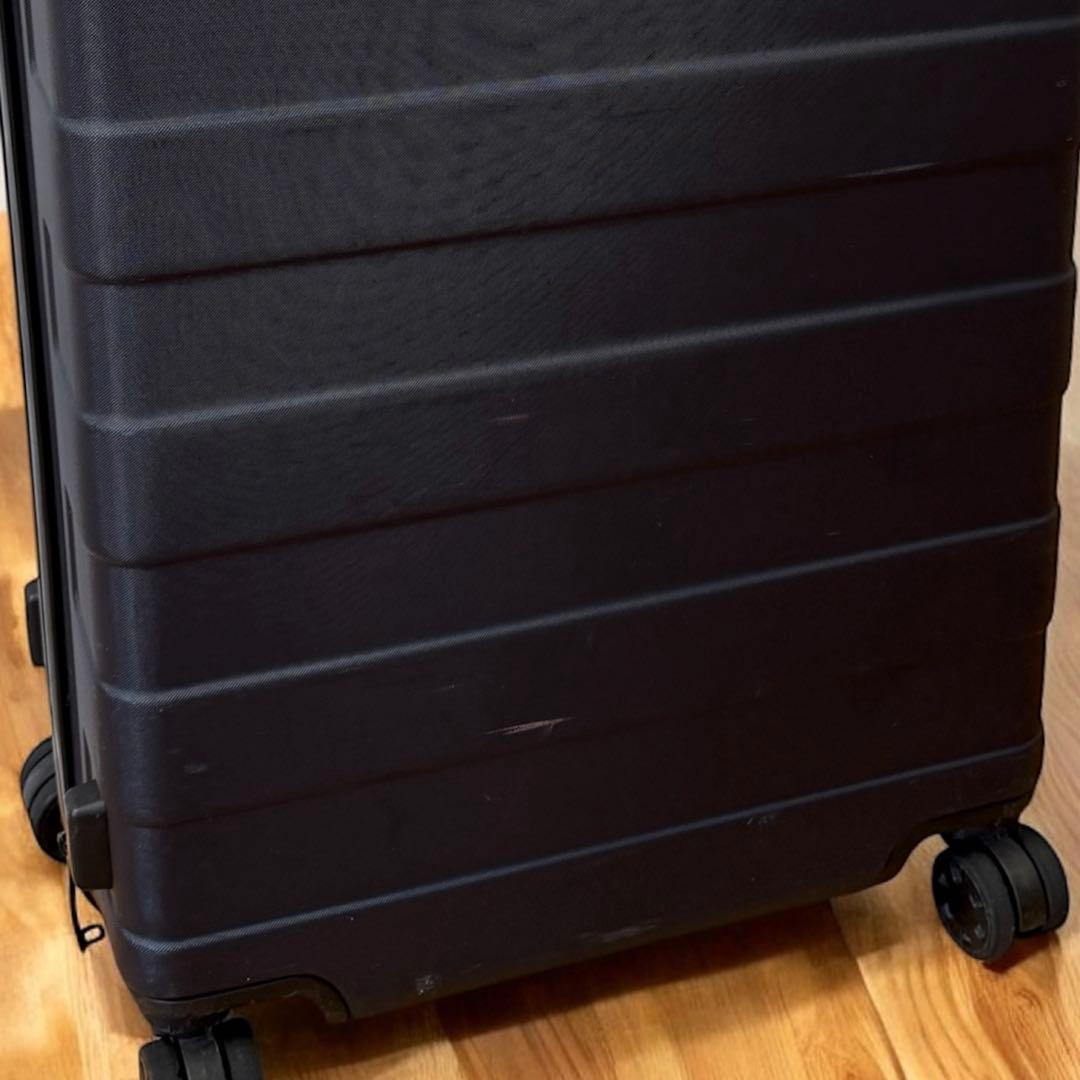 無印　キャリーケース　キャリーバーの高さを自由に調節できるストッパー付き　ハード