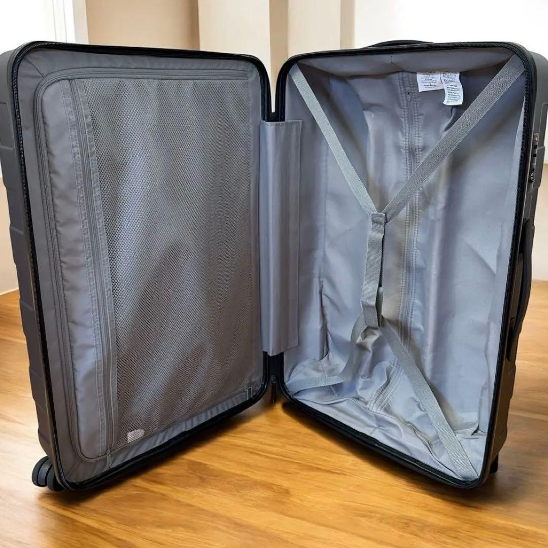 無印　キャリーケース　キャリーバーの高さを自由に調節できるストッパー付き　ハード