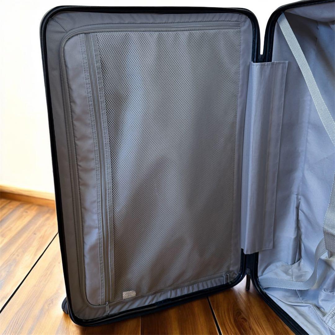 無印　キャリーケース　キャリーバーの高さを自由に調節できるストッパー付き　ハード