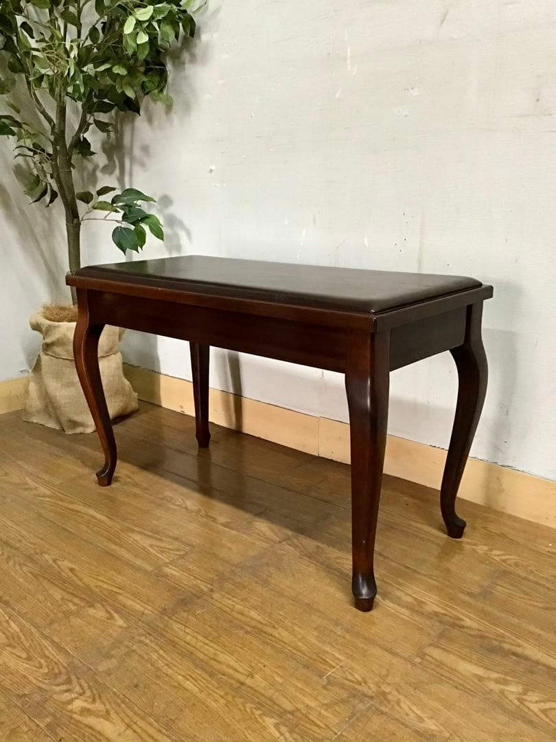 管366☆ピアノ椅子☆猫脚☆スツール☆ベンチ☆昇降なしタイプ