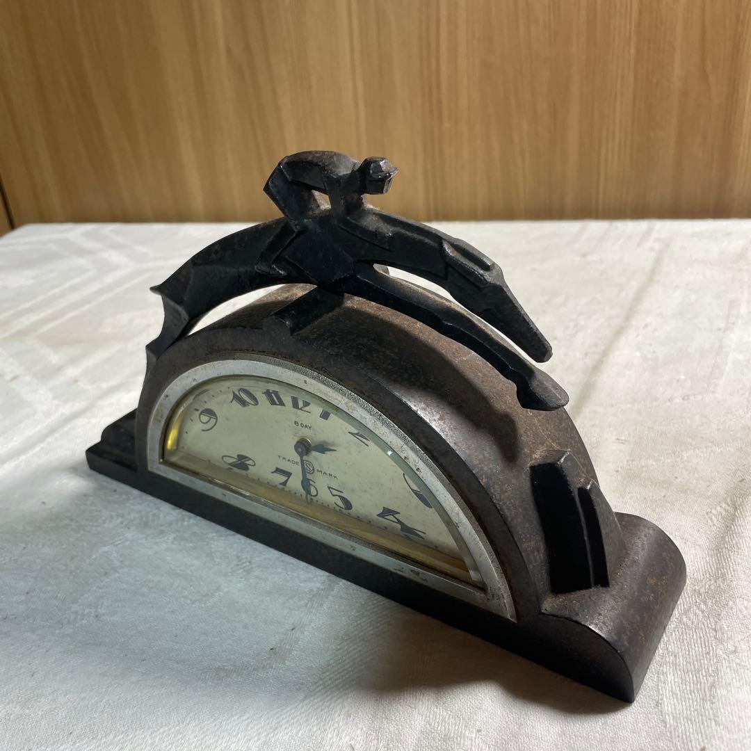 【ジャンク・不動品】精工舎 TRADE MARK 8 DAY 置時計 アールデコ