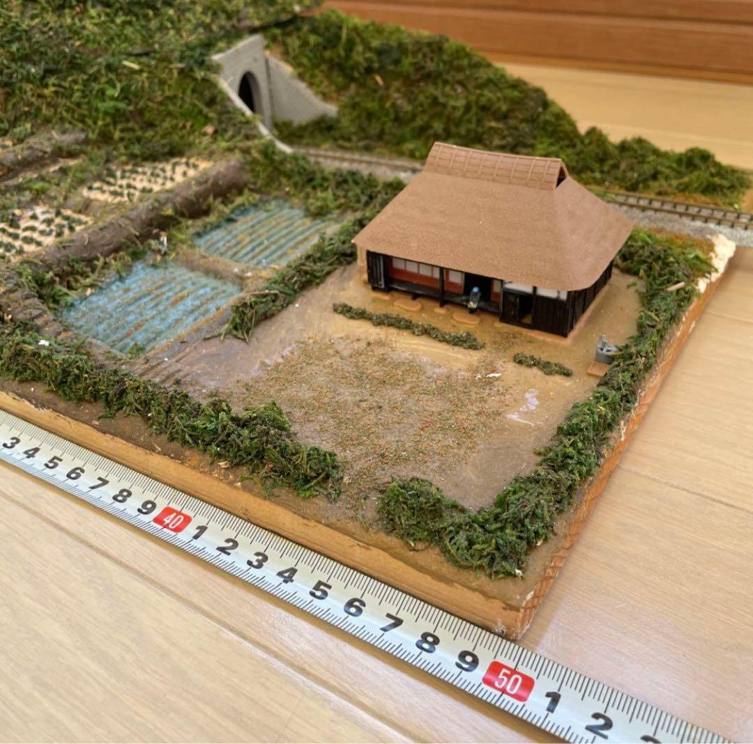 Nゲージ ジオラマ 田舎の風景　山　トンネル50cm×30cm