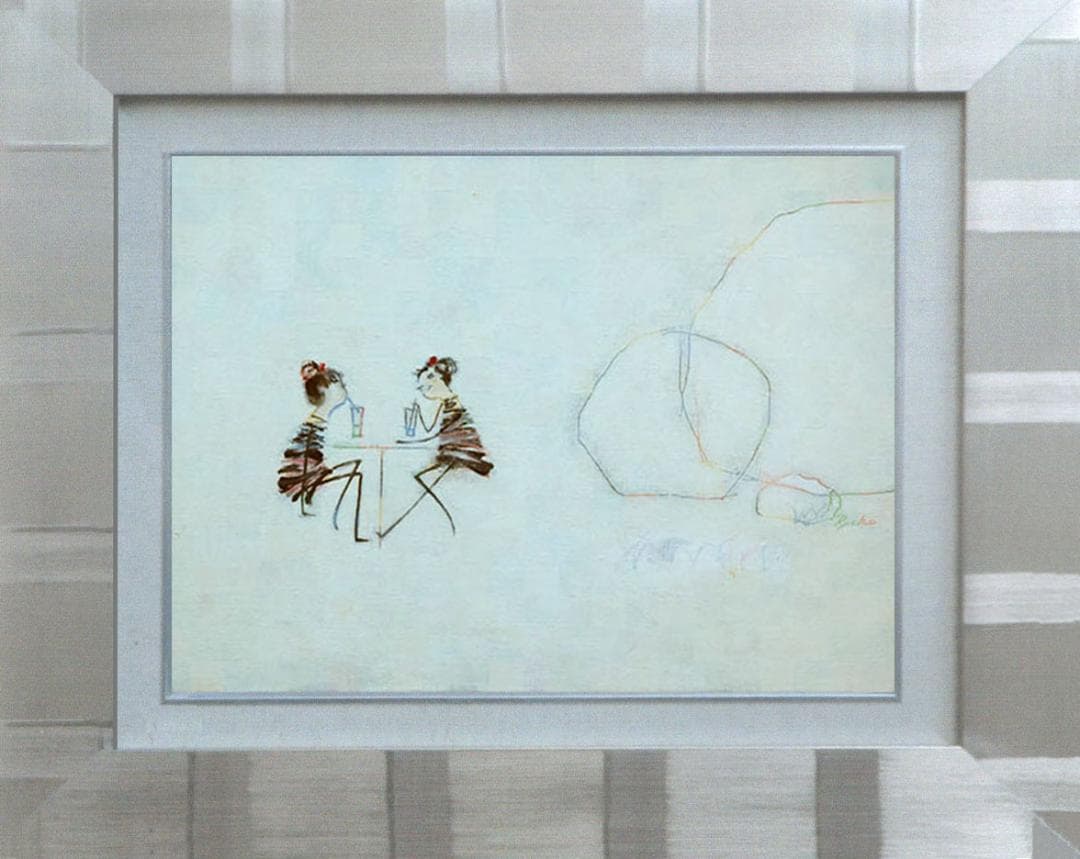 油絵 菅家令子 絵 絵画 インテリア F4-081714 人物 可愛い女の子