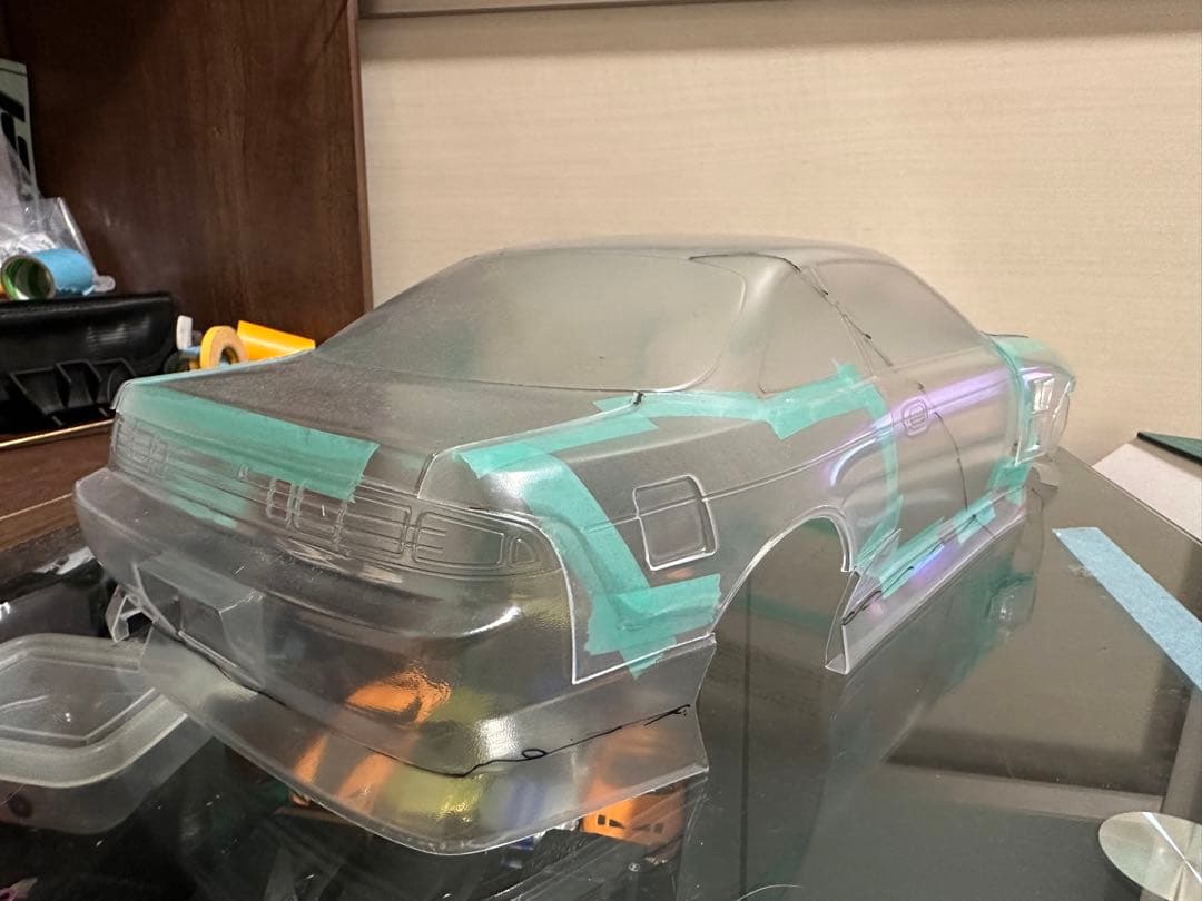 希少ヨコモS14前期シルビア、後期アディクションフルエアロ　仮組済み未塗装品