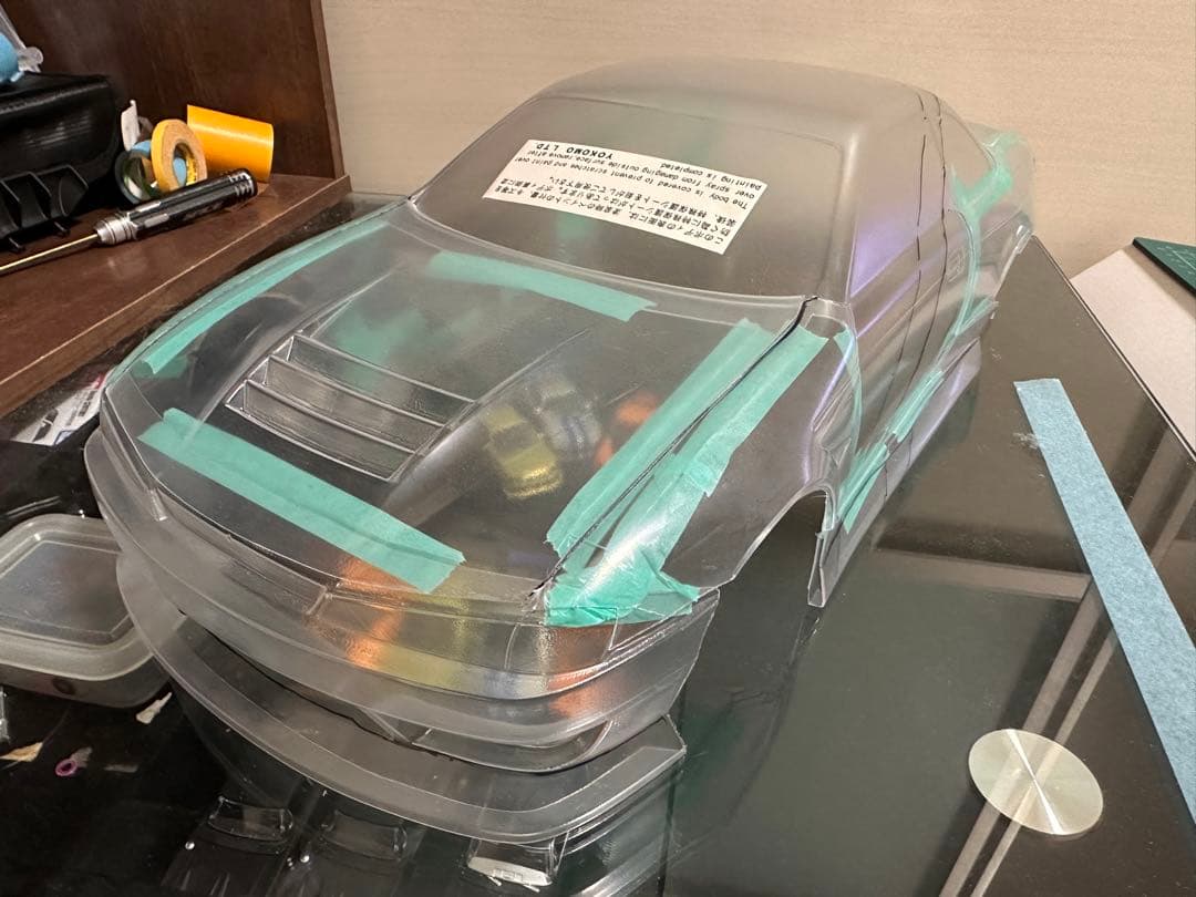 希少ヨコモS14前期シルビア、後期アディクションフルエアロ　仮組済み未塗装品