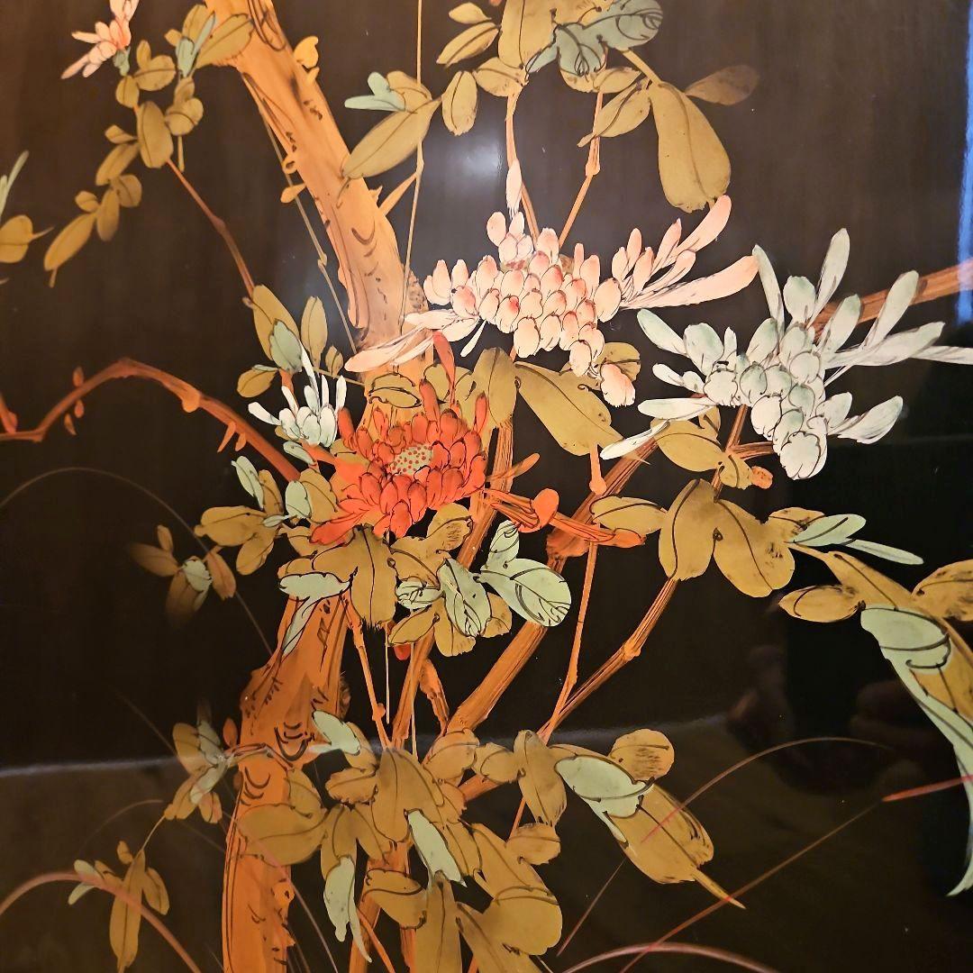 金箔 漆塗り ヴィンテージ屏風 衝立 パーテーション 縁起物 風水 金運アップ