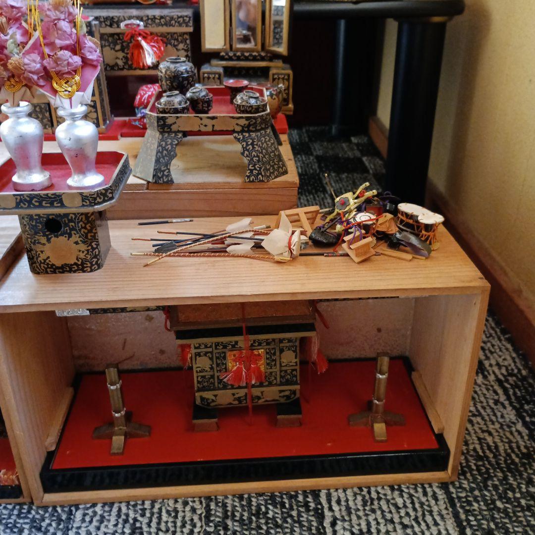 お値下げ♥雛人形 御殿飾り　伝統的な雛人形セット 昭和30年レトロ♥