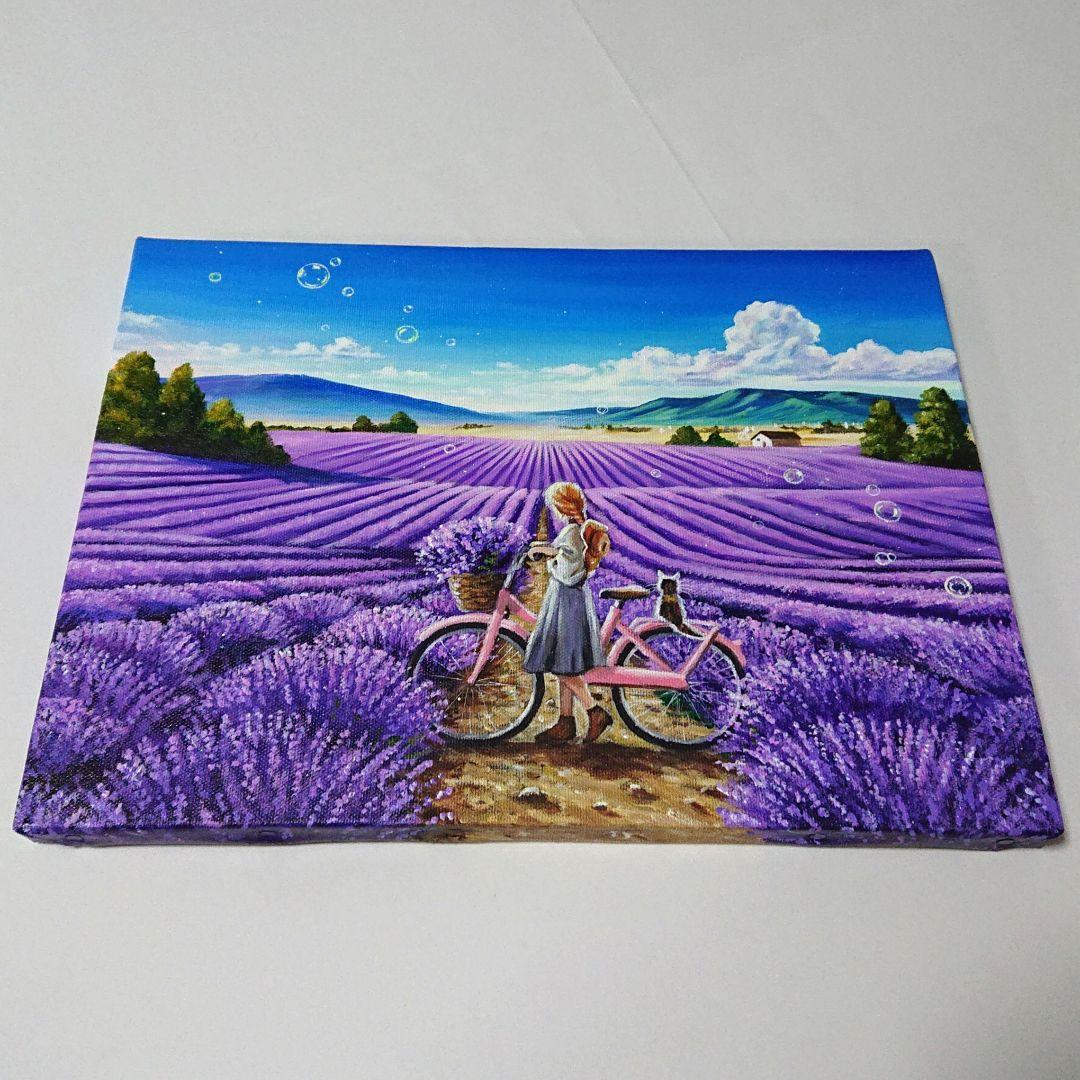 【穏やかな日】アクリル画 F4 風景画 絵画