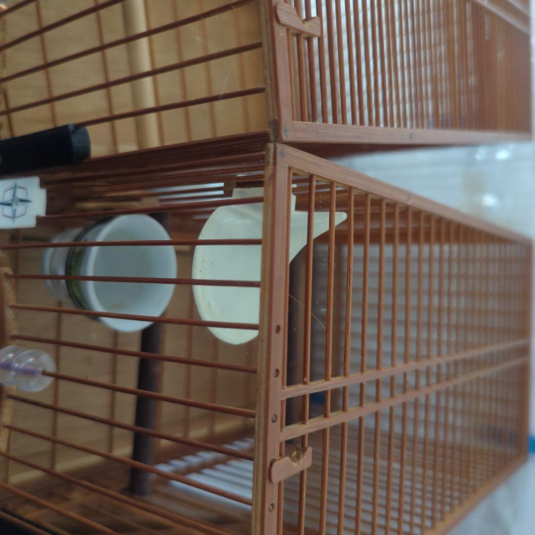 130　 鳥籠６個＆6羽用寝桶（総桐板製）