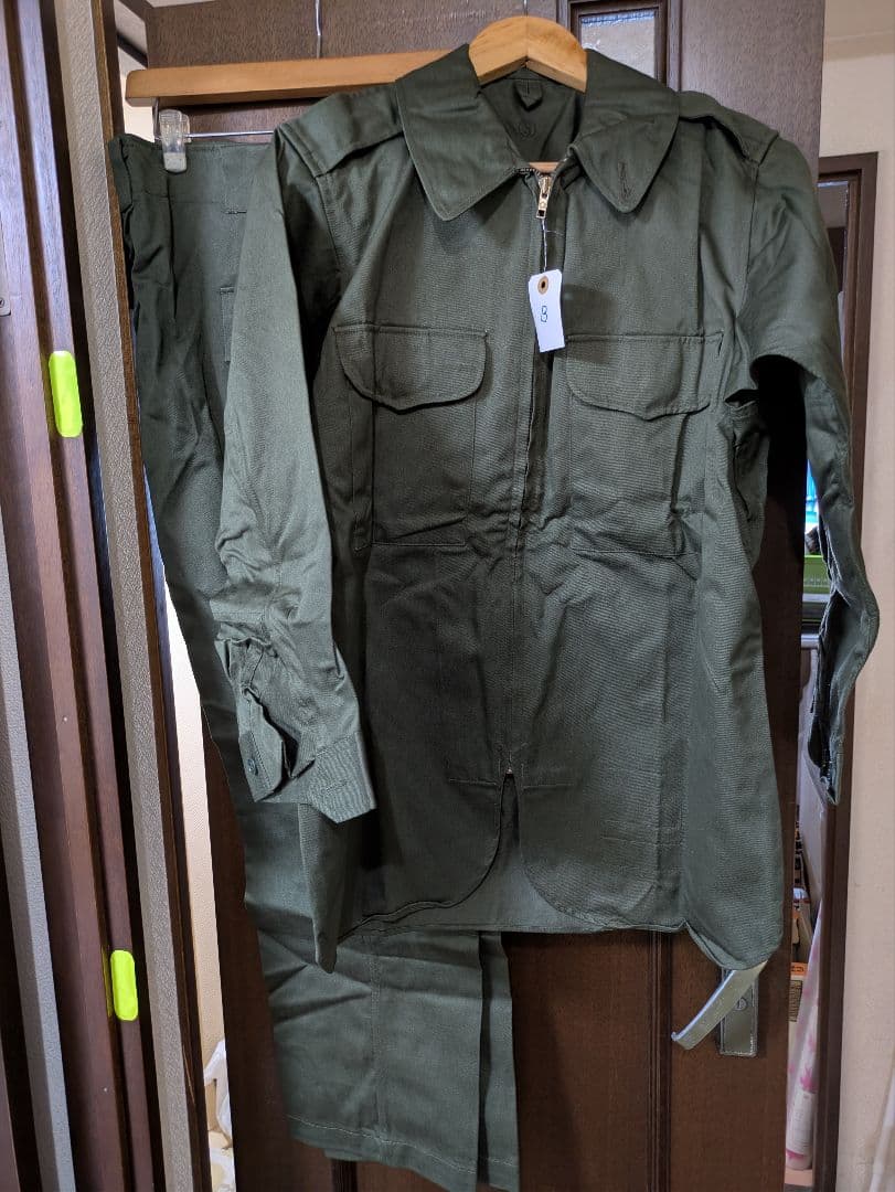 陸自 65式OD作業服上下 NO.B サイズ表記3号
