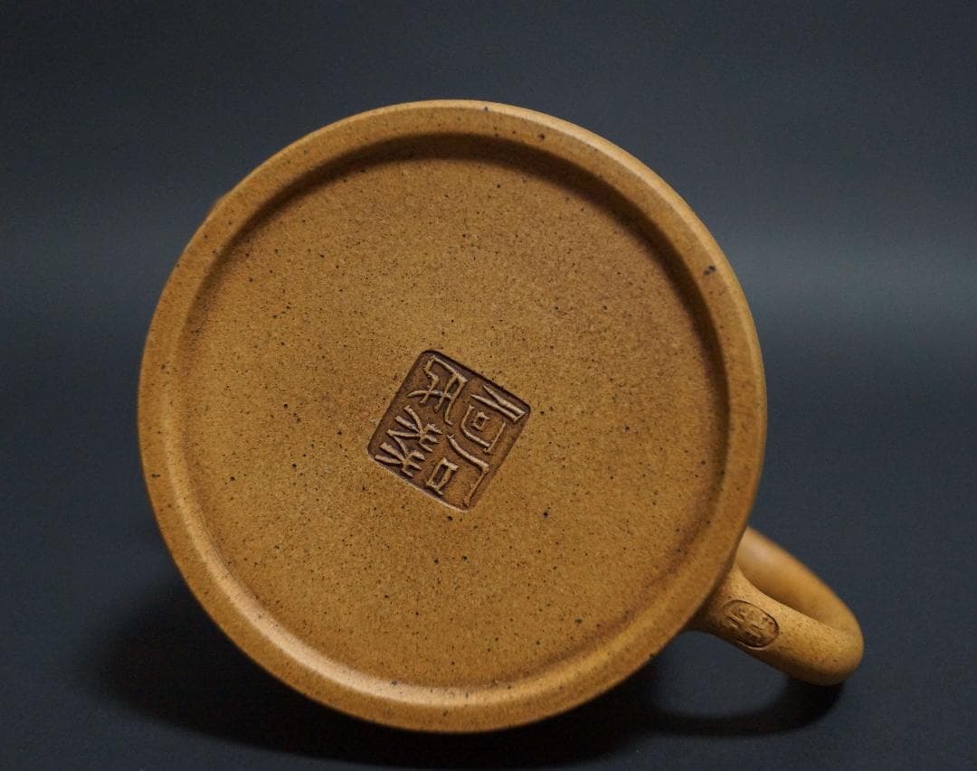 清 名家 「石林何氏」款 何心舟作 細工彫り『竹漢詩文』 造形紫砂壺 秦権壺急須