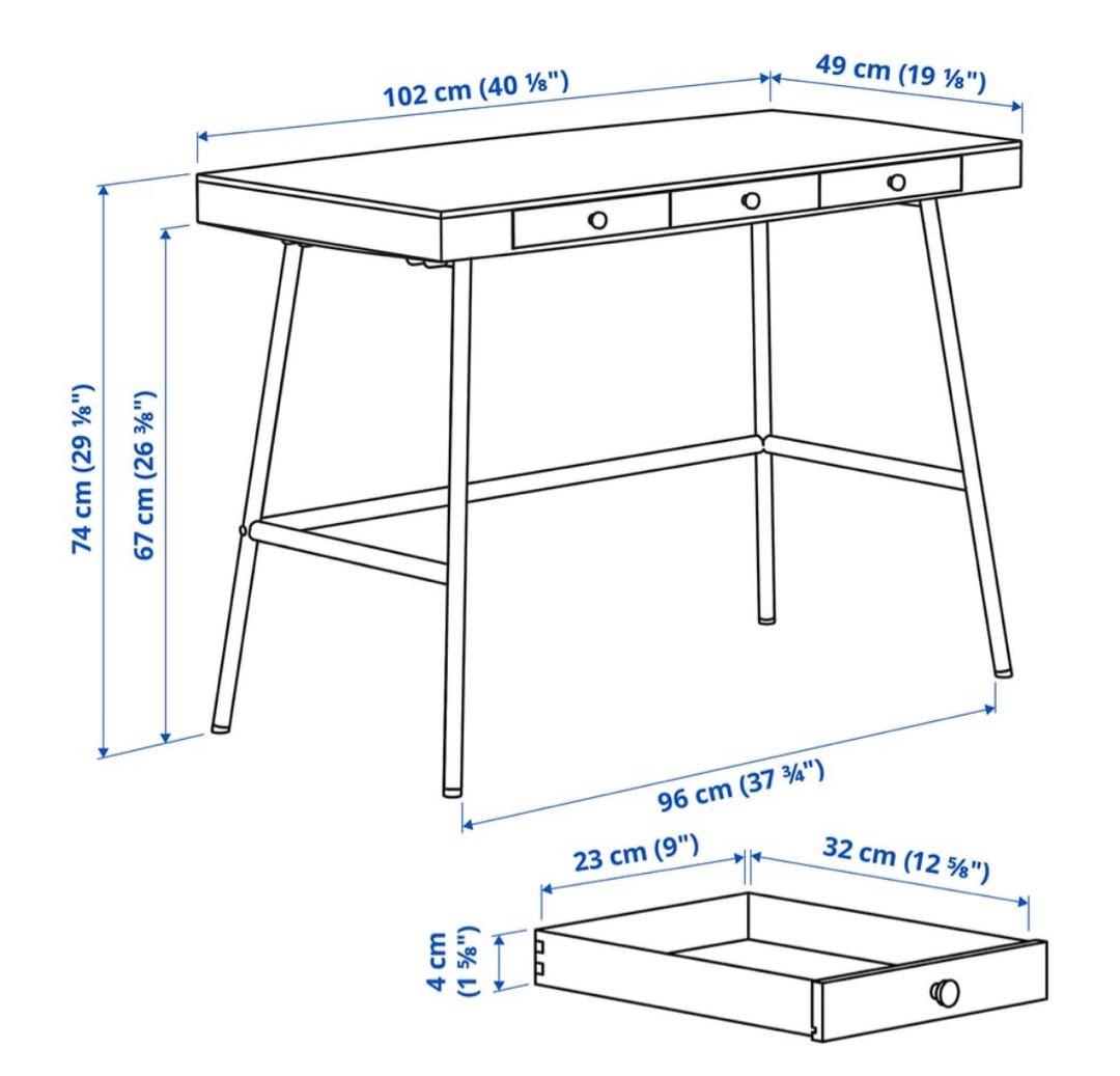IKEA LILLASENリルオーセン デスク 102x49 cm