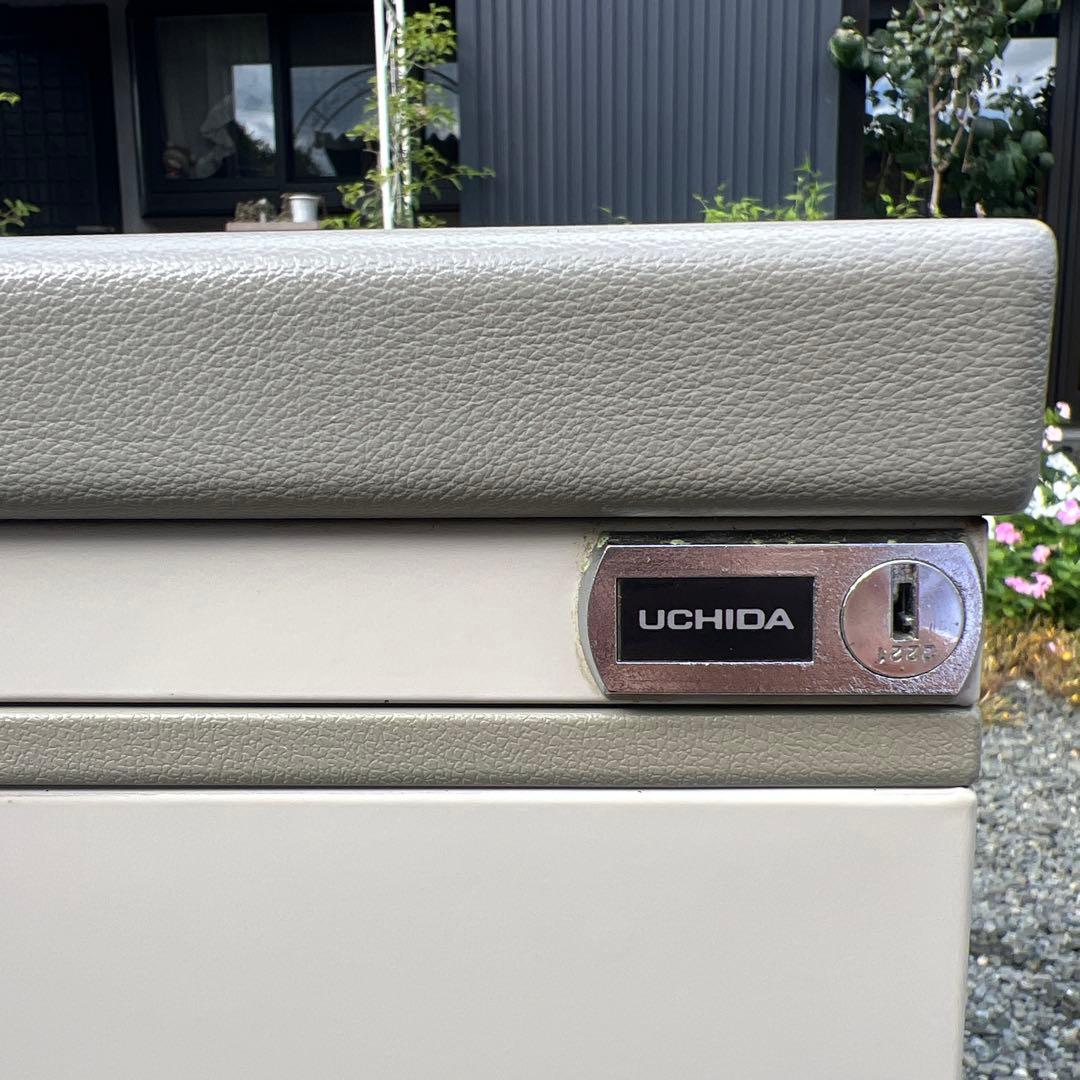 UCHIDA ウチダ 片袖 オフィスデスク内田洋行 パソコンデスク3段袖 事務机